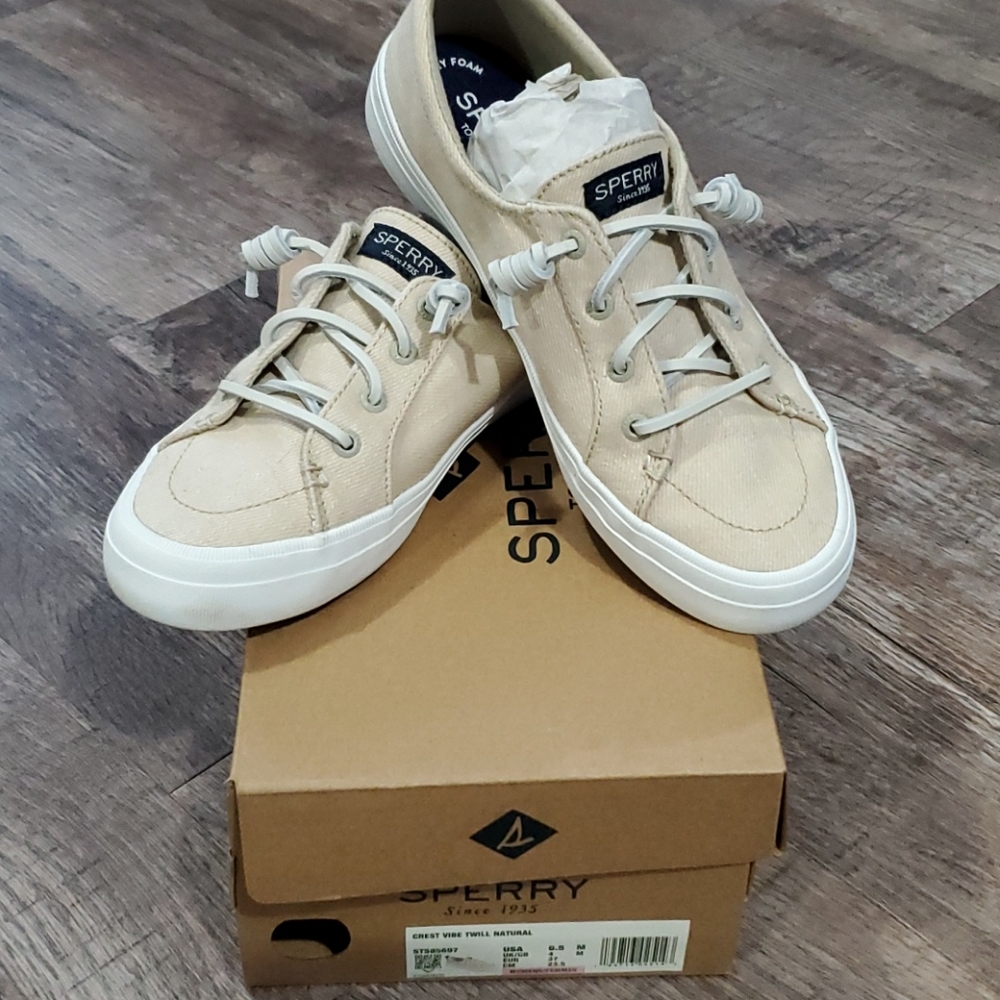 Sperry Crest Vibe Twill Natural